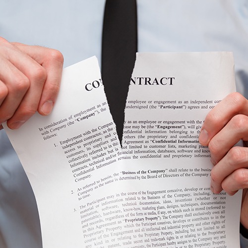 Tearing a contract in half